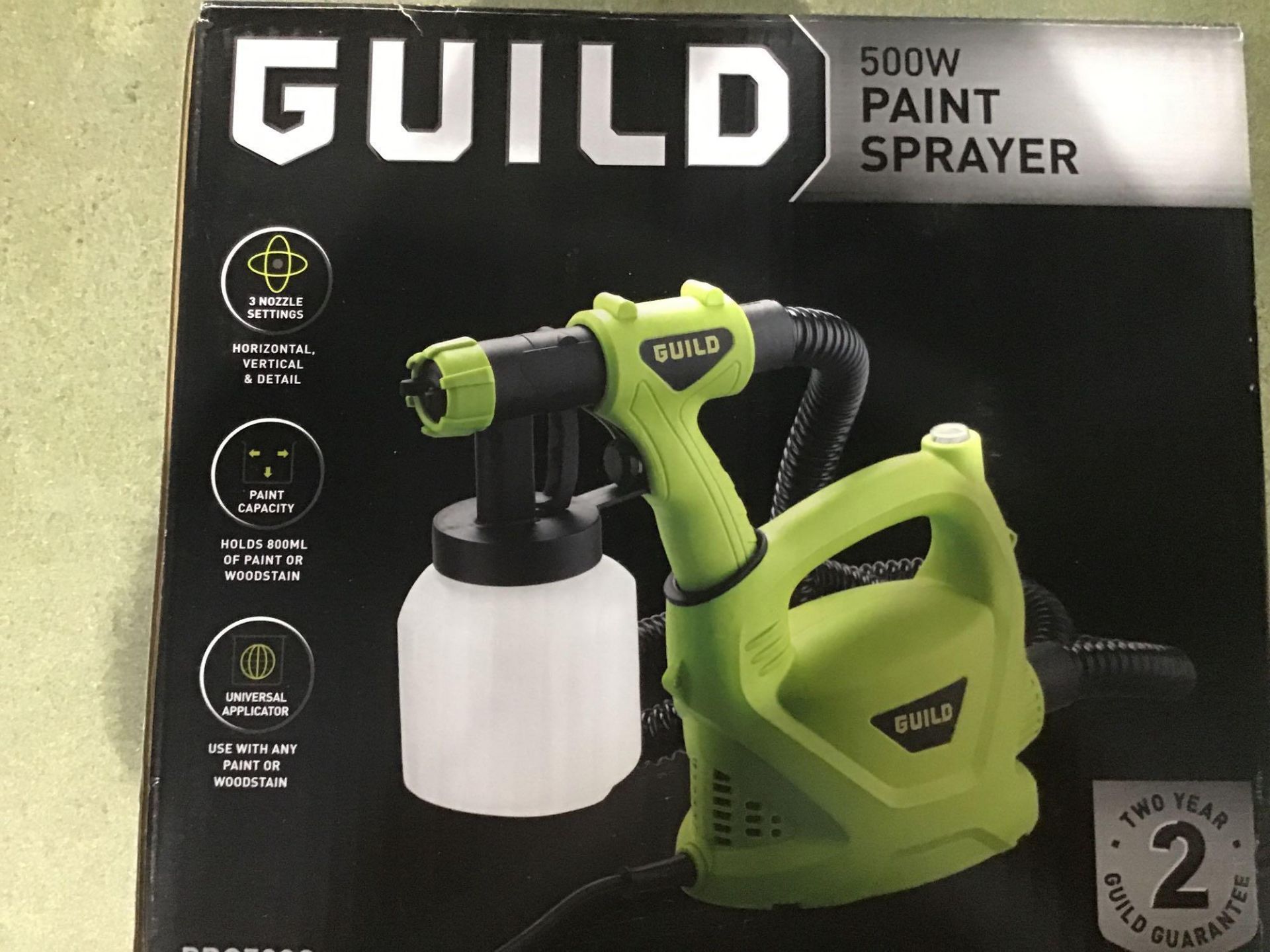 Guild Paint Spray Gun - 500W - £45.00 RRP - Image 2 of 3