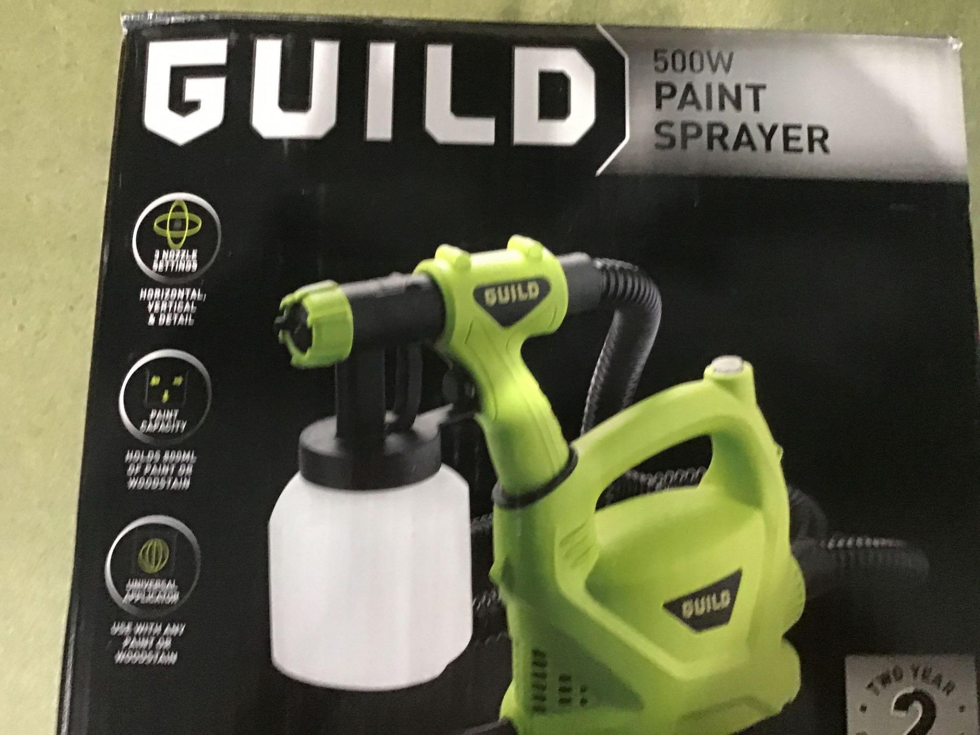 Guild Paint Spray Gun - 500W - £45.00 RRP - Image 2 of 3