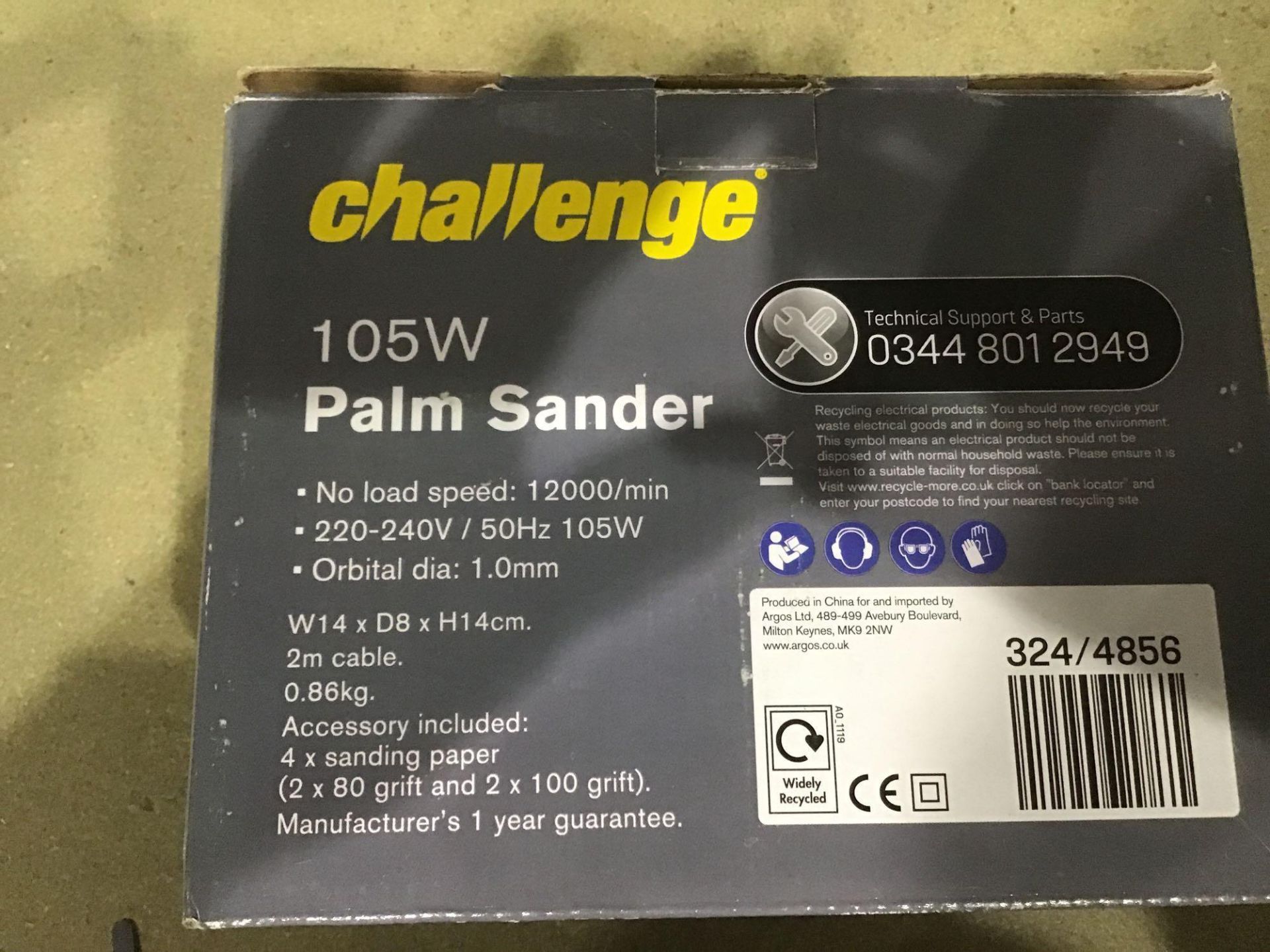 Challenge Corded Palm Sander - 105W - £15.00 RRP - Image 2 of 3