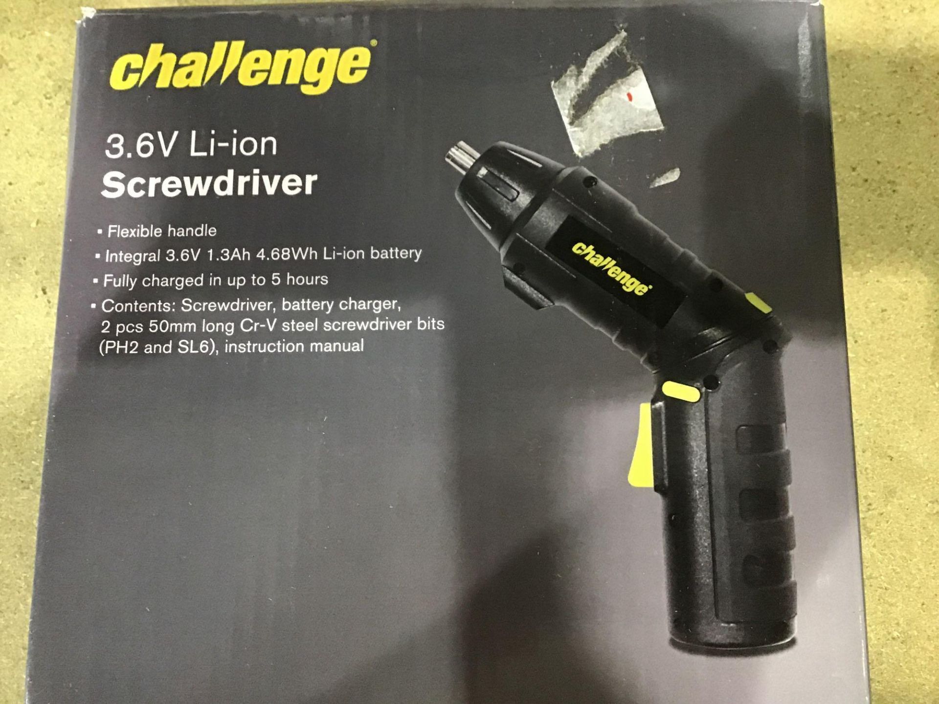 Challenge Cordless Screwdriver - 3.6V - £10.00 RRP - Image 2 of 3