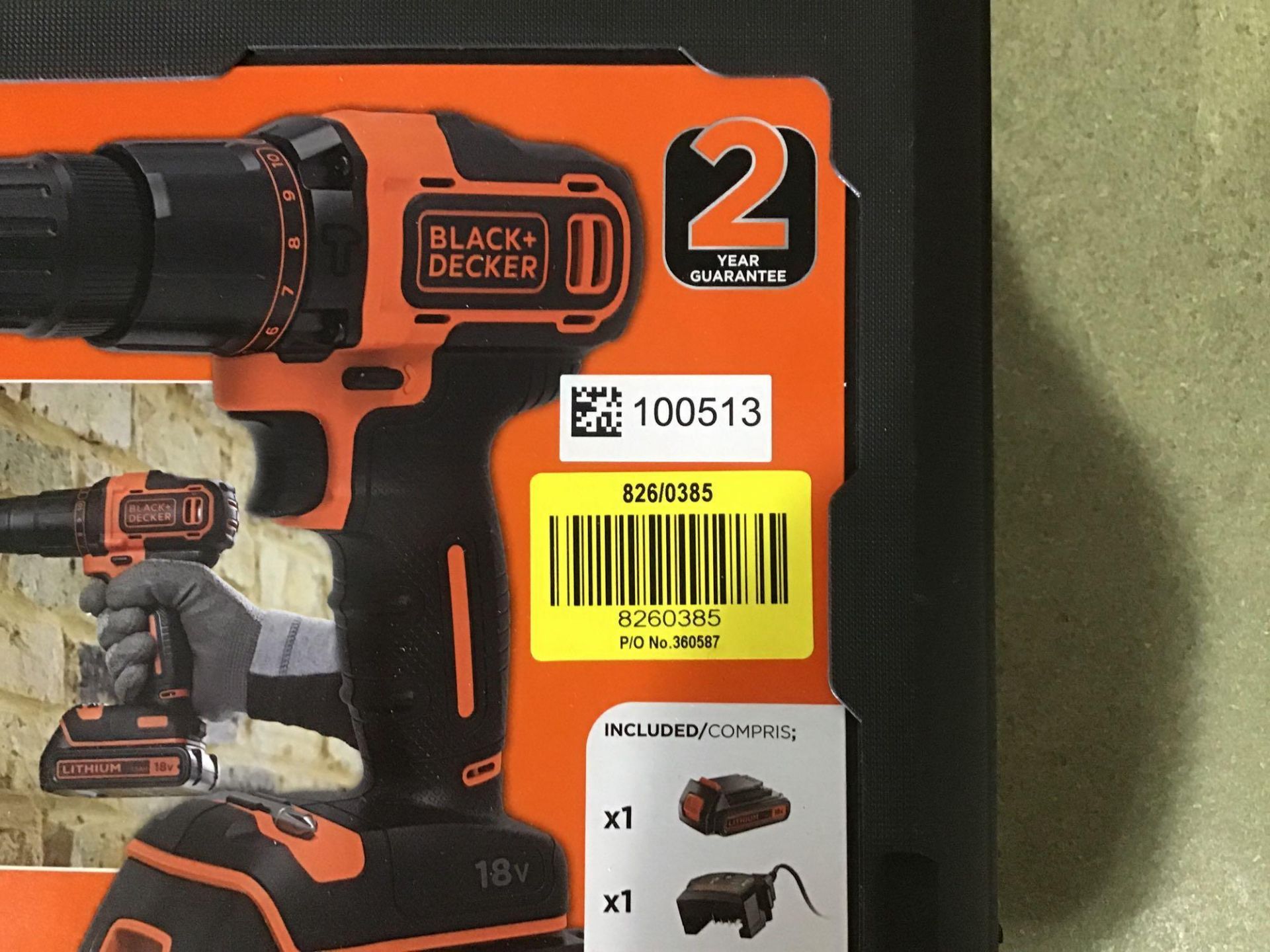 Black + Decker Cordless Hammer Drill with Battery - 18V - £50.00 RRP - Image 3 of 3