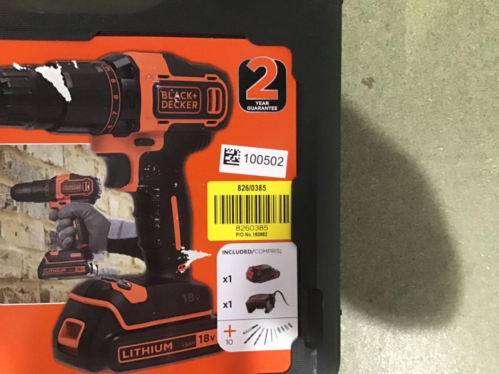 Black + Decker Cordless Hammer Drill with Battery - 18V - £50.00 RRP - Image 3 of 3