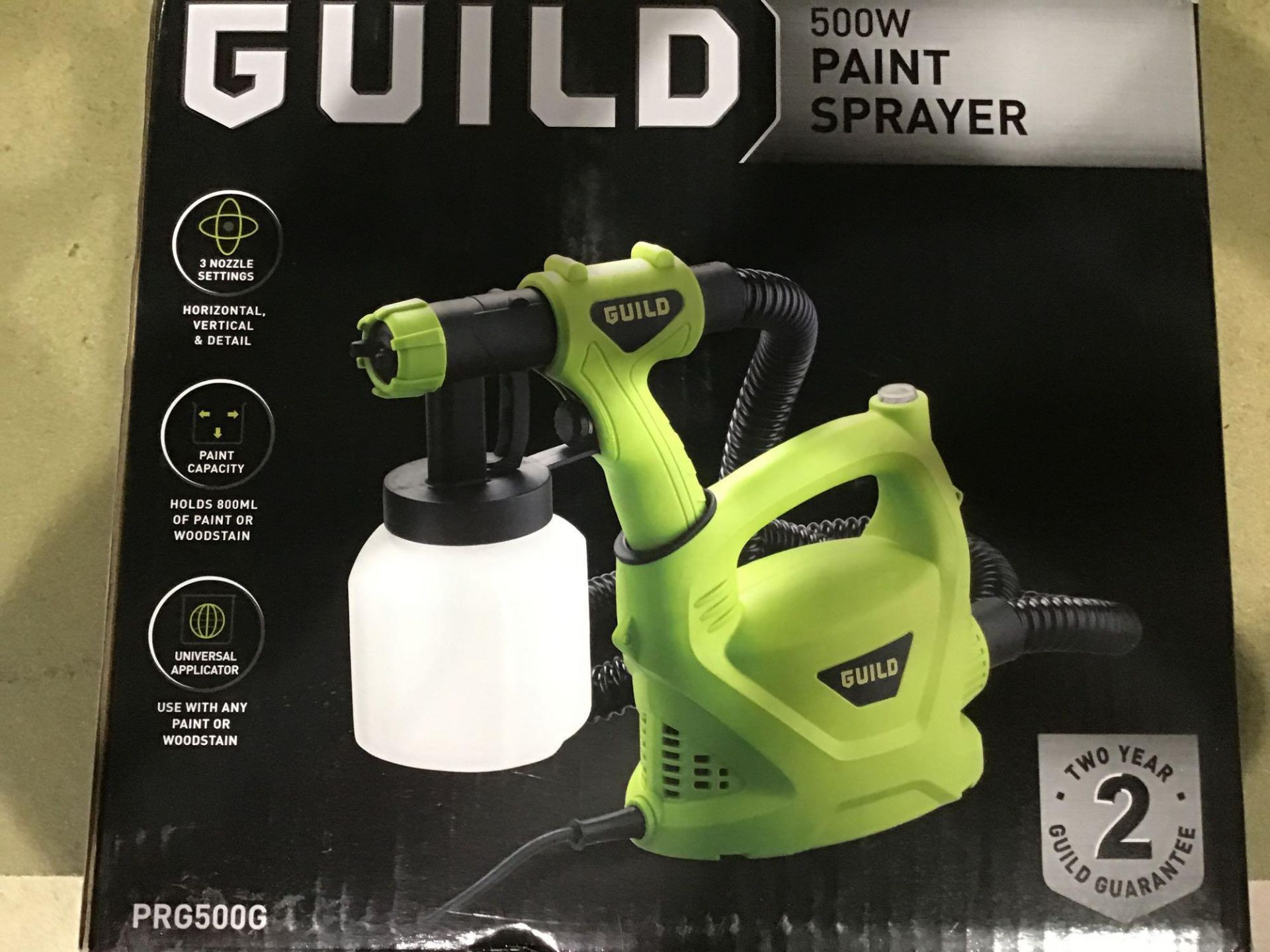 Guild Paint Spray Gun - 500W - £45.00 RRP - Image 2 of 3