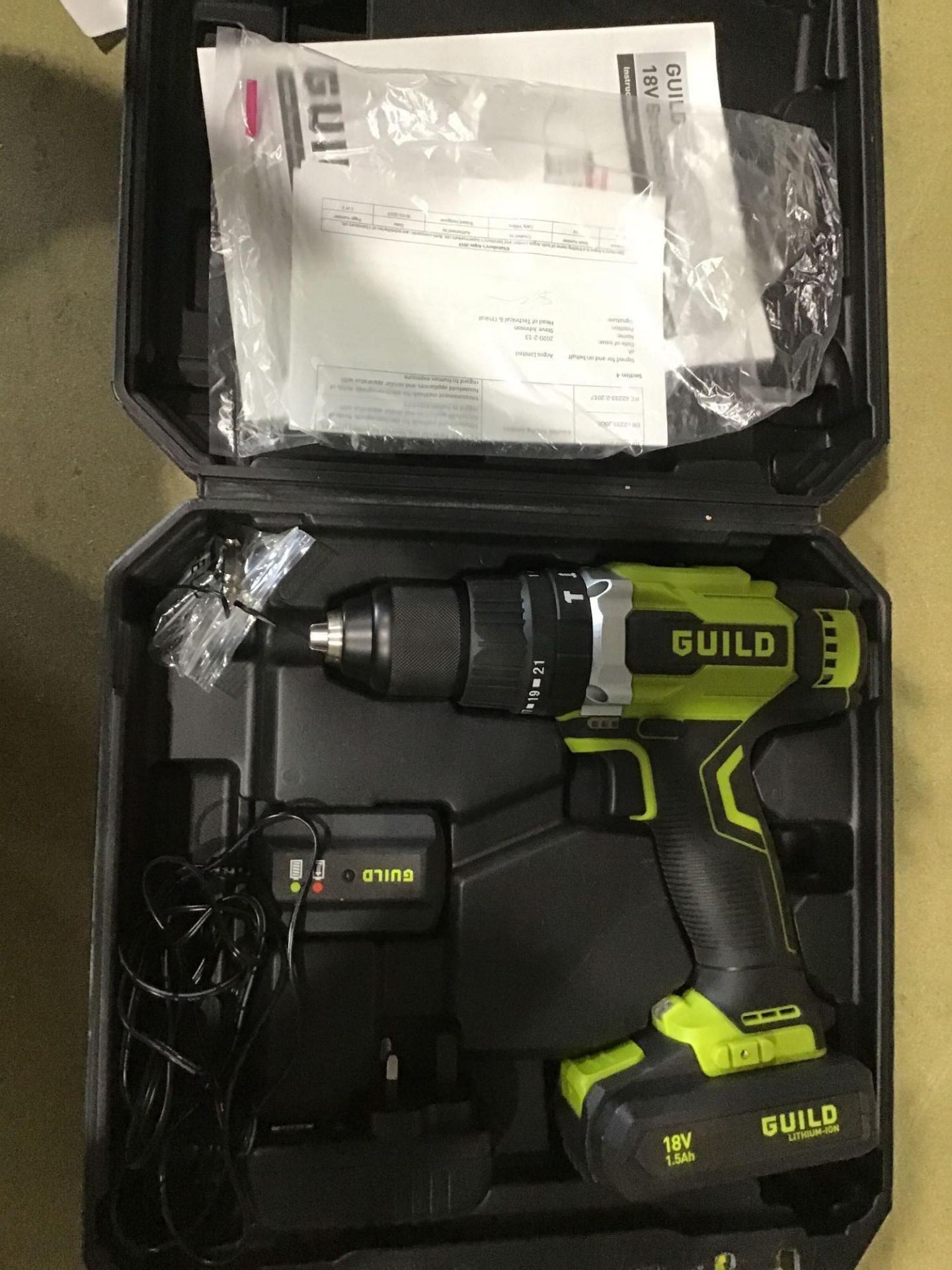 Guild Cordless Brushless Combi Drill - 18V - £68.00 RRP