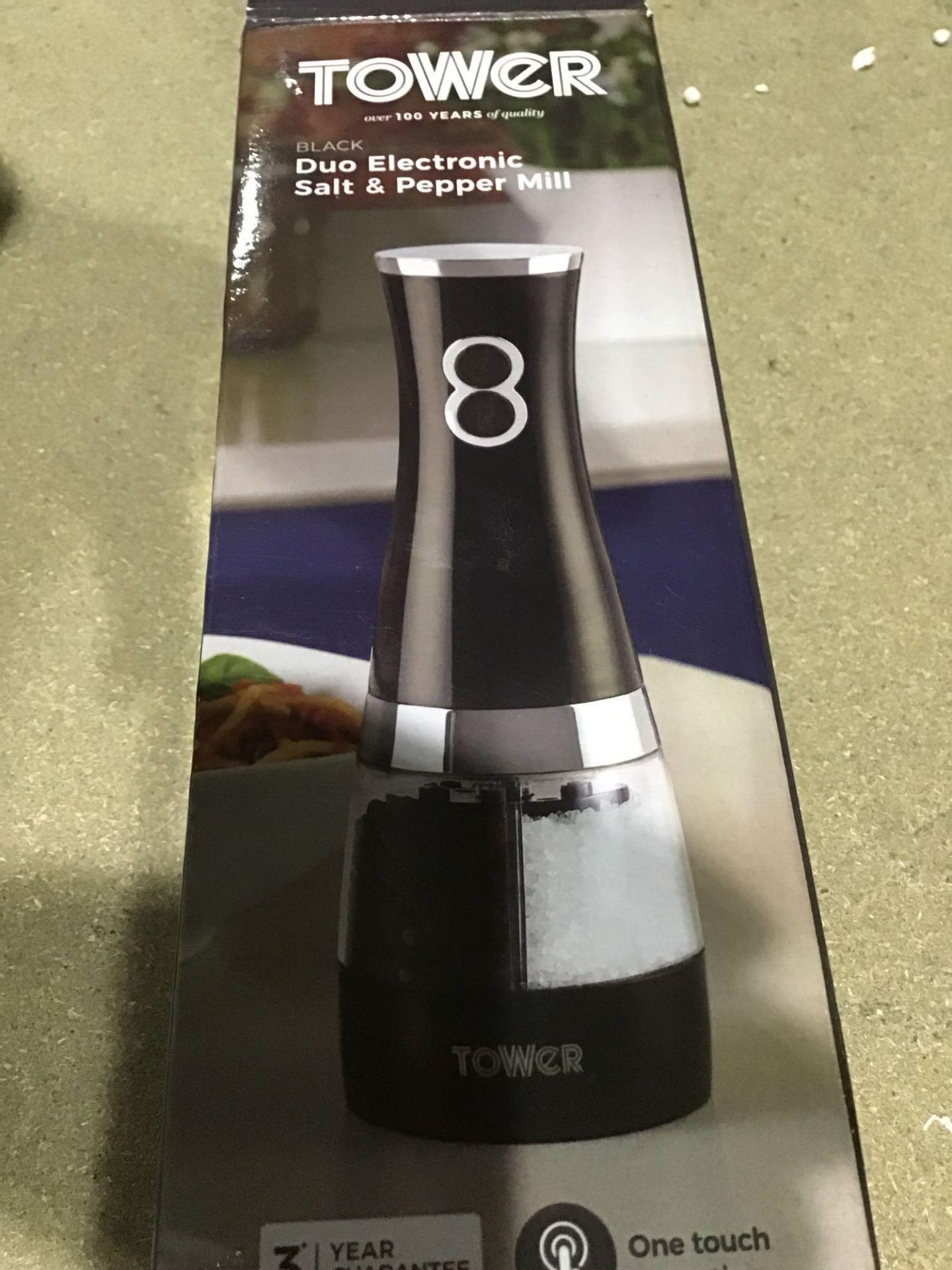 Tower Electric Duo Salt and Pepper Mill, Black £11.95 RRP - Image 3 of 4