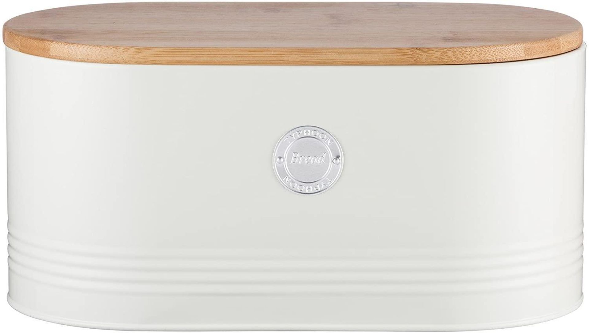 Typhoon Living Bread Bin with Bamboo Lid, Cream £19.22 RRP