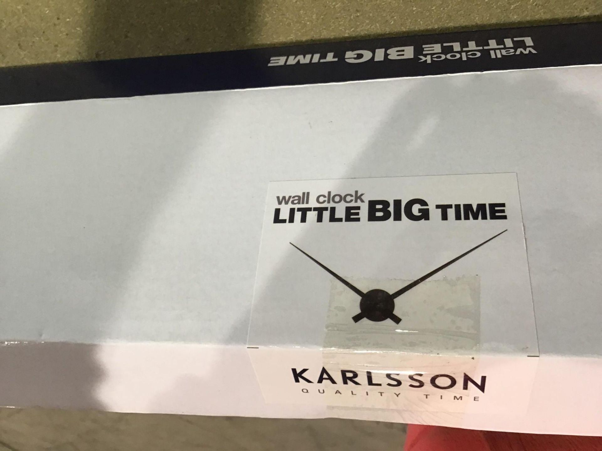 Karlsson Original Little Big Time Large Modern Wall Clock Black Metal - Image 3 of 4
