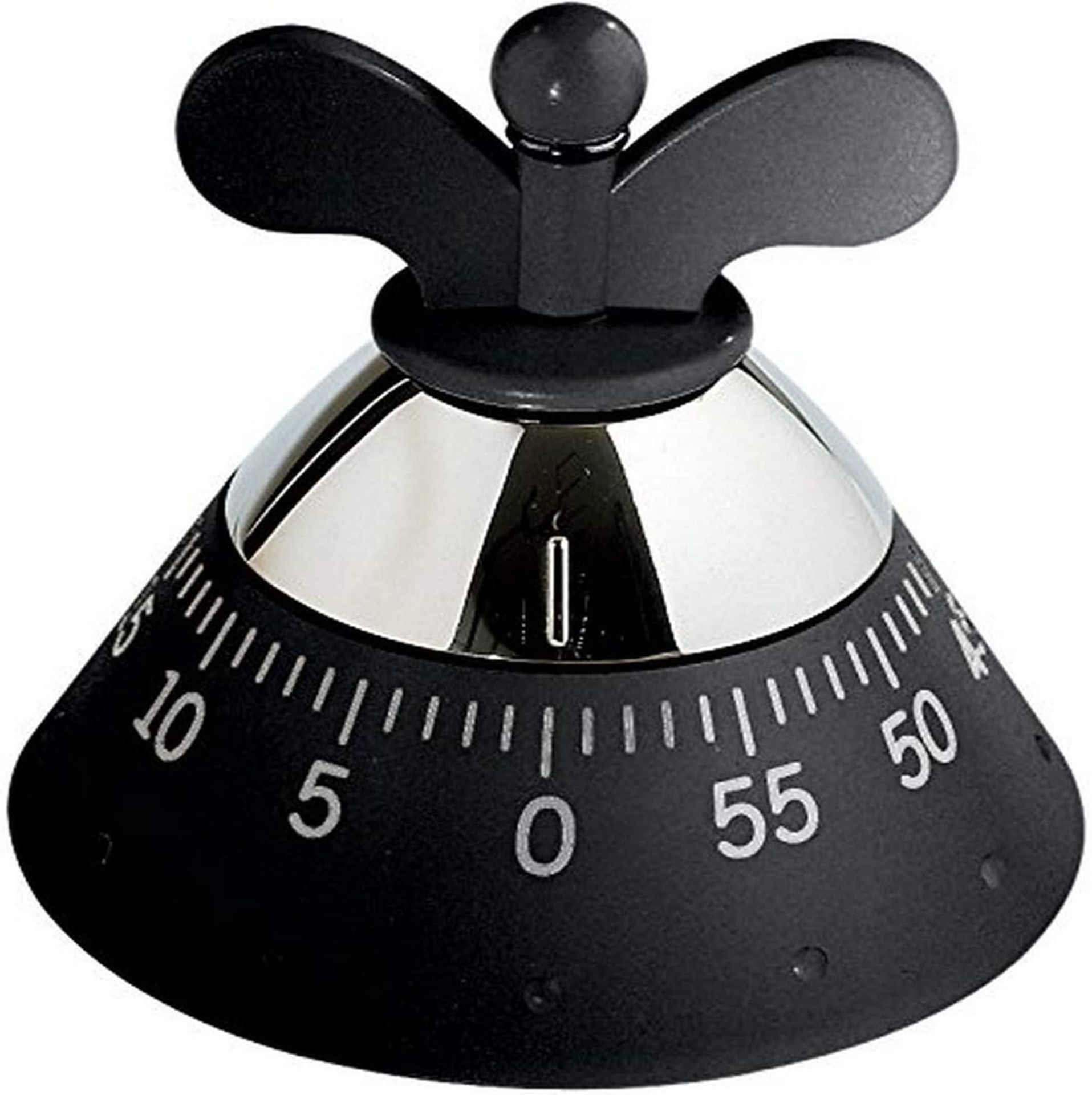 Alessi Kitchen Timer with Mechanical Mechanism Thermoplastic, Black £24.50 RRP