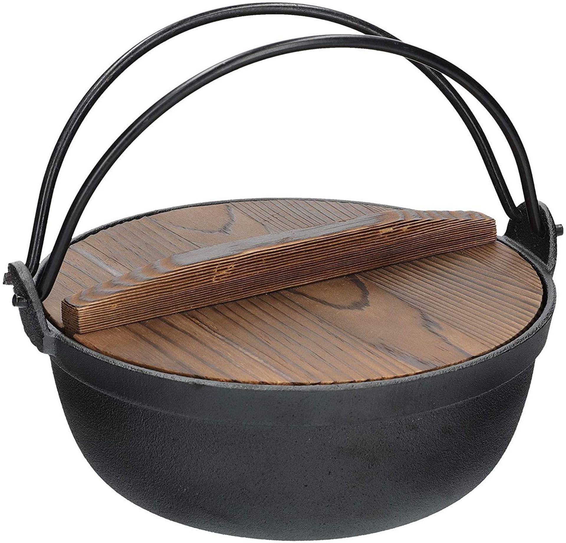 KitchenCraft World of Flavours Japanese Cooking Pot with Wooden Lid, Cast Iron £22.99 RRP