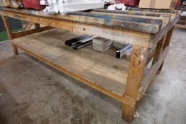 Timber Joiners Bench as Illustrated 2450 x 1200 x 900mm, Contents Not Included