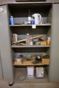 Steel Cupboard and Contents as Illustrated, 900 x 400 x 1820mm