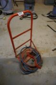 Metal Framed Gas Bottle stand as Lotted, Complete with Oxy Acetylene Pipework