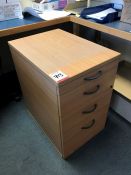 Beech Effect 4-drawer Pedestal