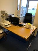 Metal Framed Timber Top Desk, Mobile Office Armchair, Epson XP-645 Printer as Lotted