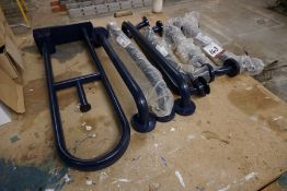 7no. Blue Plastic Finished Hand Rails as Illustrated