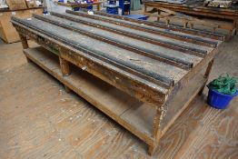 Timber Joiners Bench as Illustrated 3010 x 1580 x 890mm, Note: This Lot is on the First Floor