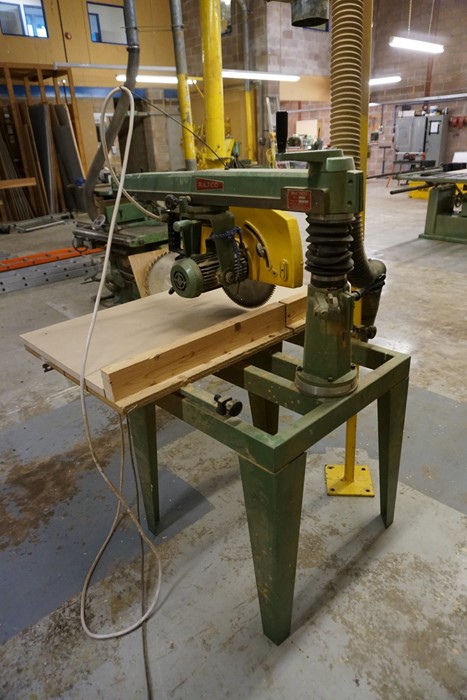 stroking Radial Arm Chop Saw 