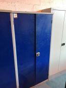 Engineers Metal Blue & Grey Double Door Cupboard, 920 x 460 x 1830mm, Collection Strictly Tuesday