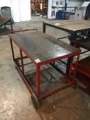 2 Steel Fabricated Workshop Trolley