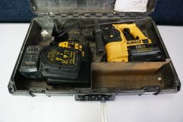 Dewalt DC223 Cordless Hammer Drill Complete with Charger, 3no. Batteries and Carry Case as Lotted