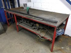 Welded Steel Fabricated 2-tier Table, 2500 x 1000 x 850(h)mm, Collection Strictly Tuesday 3 March