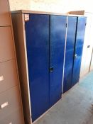 Engineers Metal Blue & Grey Double Door Cupboard, 920 x 460 x 1830mm, Collection Strictly Tuesday