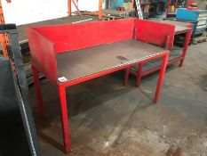 Metal Framed Steel Fabricated Metal Welded Bench Complete with Timber Upright Sides, 1500 x 640 x