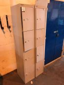 2no. 4-pod Bisley Lockers, 300 x 1800 x 460mm, Collection Strictly Tuesday 3 March 8:30 - 5:30