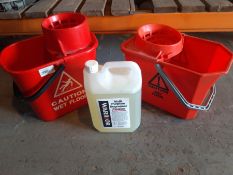 2no. Mop Buckets and Multi Purpose Degreaser as Lotted, Collection Strictly Tuesday 3 March 8:30 -