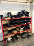 Welded/Rigid Steel Fabricated 3-tier Storage Rack Complete with Contents 1940 x 520 x 1430mm,