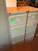 2no. 4-drawer Filing Cabinets as Lotted, Collection Strictly Tuesday 3 March 8:30 - 5:30