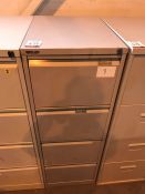 Bisley 4-drawer Metal Filing Cabinet, Collection Strictly Tuesday 3 March 8:30 - 5:30