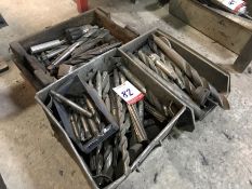 3no. Metal Tubs Containing Various Drill Bits as Illustrated, Collection Strictly Tuesday 3 March