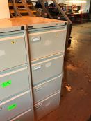 2no. 4-drawer Filing Cabinets as Lotted, Collection Strictly Tuesday 3 March 8:30 - 5:30