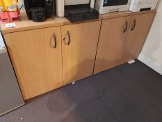 2no. Beech Effect Timber Cupboard Units, Collection Strictly Tuesday 3 March 8:30 - 5:30