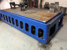 Heavy Duty Cast Iron T-Slot Engineers Table, 3 x 1.6m, Collection Strictly Thursday 5 March 8:30 -