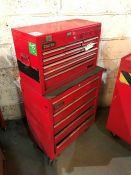 Clarke 5-Drawer Mobile Workshop Trolley with Top Mounted Storage Unit, 680 x 330 x 770 & 600 x 260 x