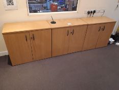 3no. Beech Effect Timber Cupboard Units, Collection Strictly Tuesday 3 March 8:30 - 5:30