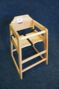 Timber Childrens High Chair as Lotted