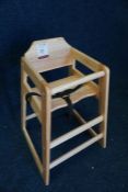 Timber Childrens High Chair as Lotted