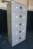 Triumph 10 Pod Storage Lockers with Inbuilt USB Charging Points, 1000 x 480 x 2060mm