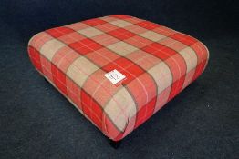 Square Checkered Footstool, 850 x 850mm