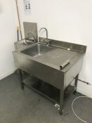 Stainless Steel Sink Unit with Drainage. Collection delayed until Friday 22 May 2020