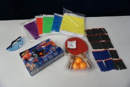 Nerf Gun, Nerf Bullets & Colour Coded wrist bands as Lotted