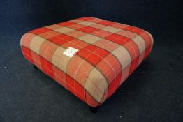 Square Checkered Footstool, 850 x 850mm