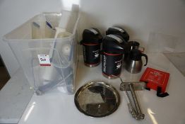 3no. Insuated Hot Drink Dispensers and Quantity of Kitchen Sundries as Lotted