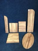 5no. Various Offcuts of Timber Kitchen Worktop