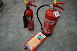 6L Foam Fire Extinguisher, 2kg CO2 Fire Extinguisher and Fire Blanket