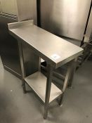 Stainless Steel Table with Splashback, 300 x 700 x 850mm