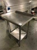 Stainless Steel Table with Splashback 600 x 700 x 860mm